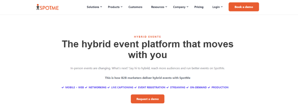 SpotMe’s hybrid event platform