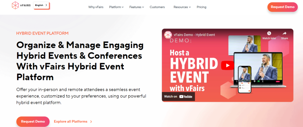 vFairs’s hybrid event platform