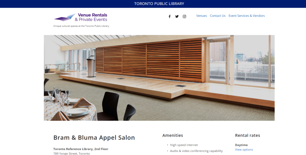 Toronto Reference Library – Bram & Bluma Appel Salon