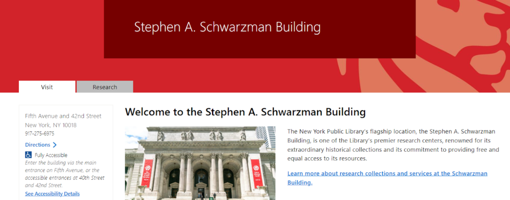 The New York Public Library (Stephen A. Schwarzman Building)